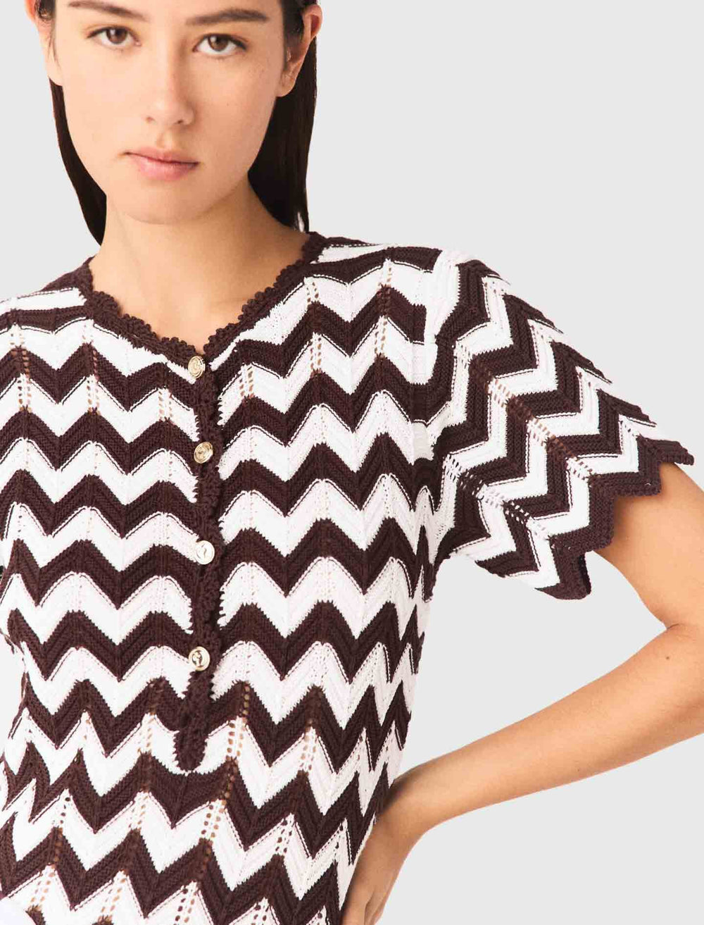Maje Discount / Zigzag crochet dress