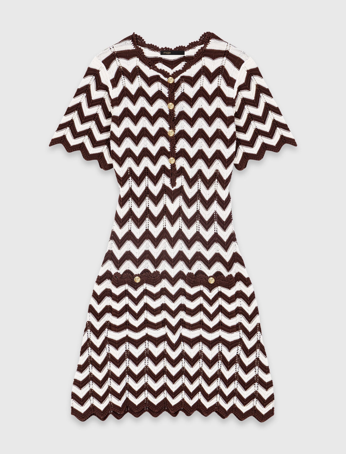 Maje Discount / Zigzag crochet dress