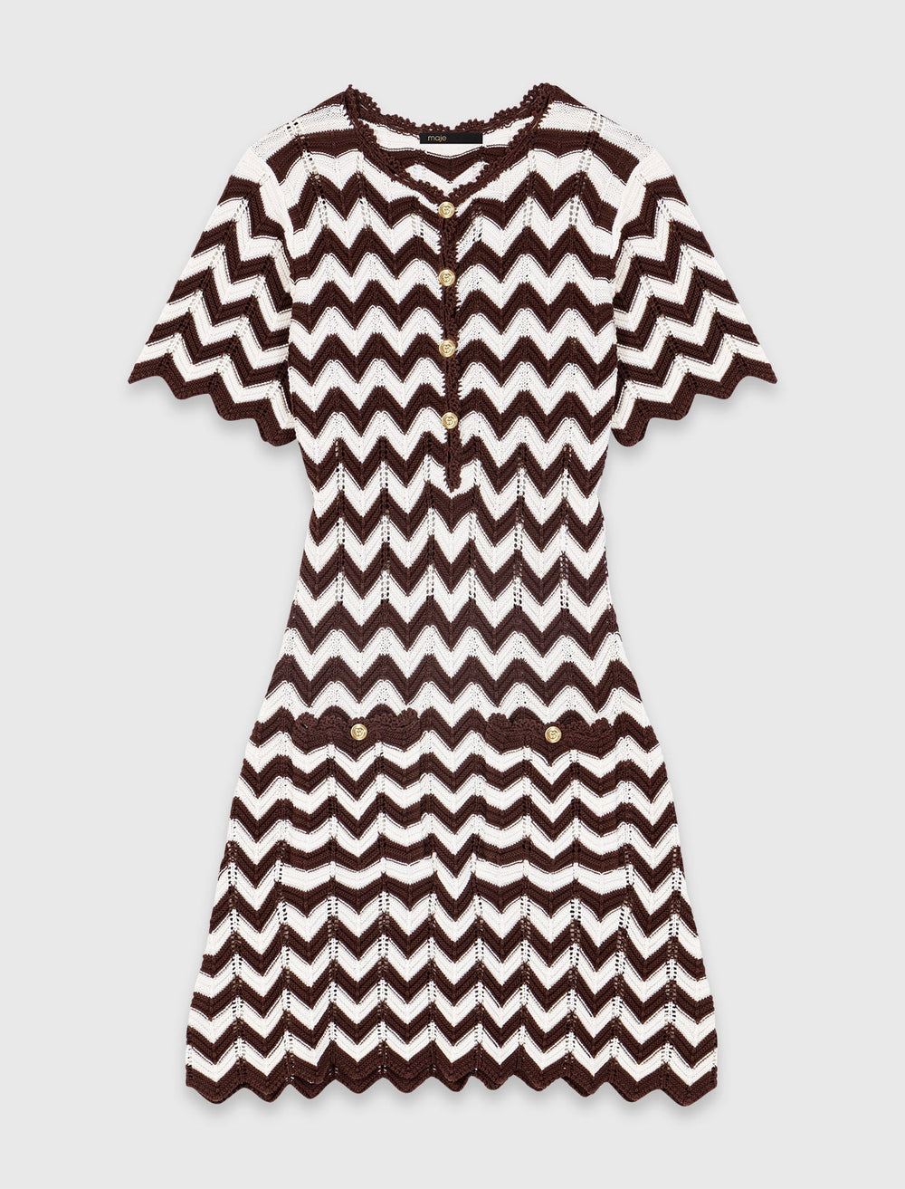 Maje Discount / Zigzag crochet dress