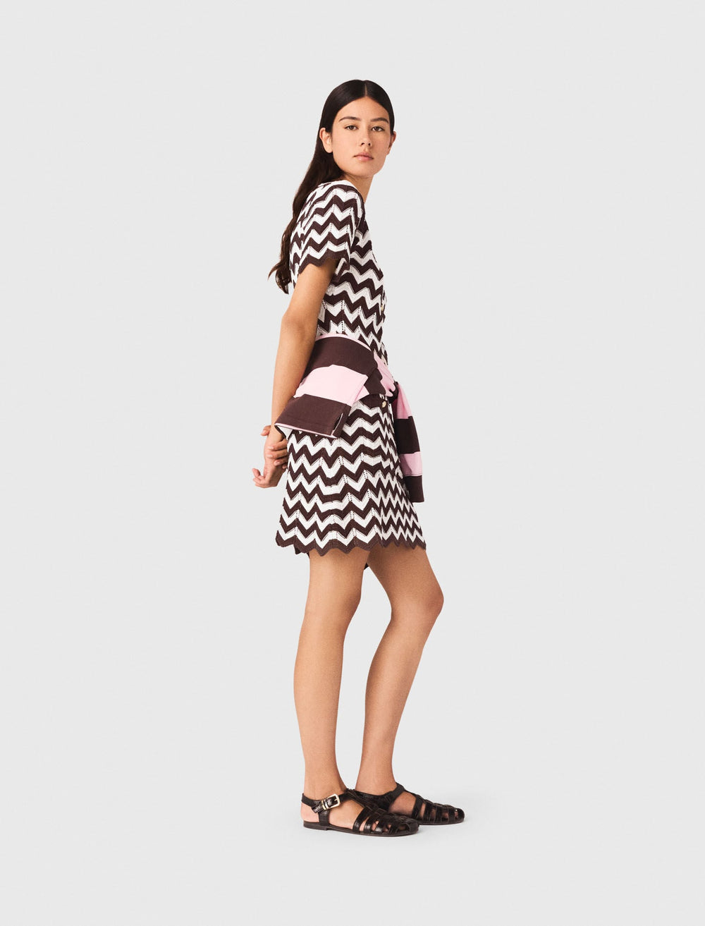 Maje Discount / Zigzag crochet dress