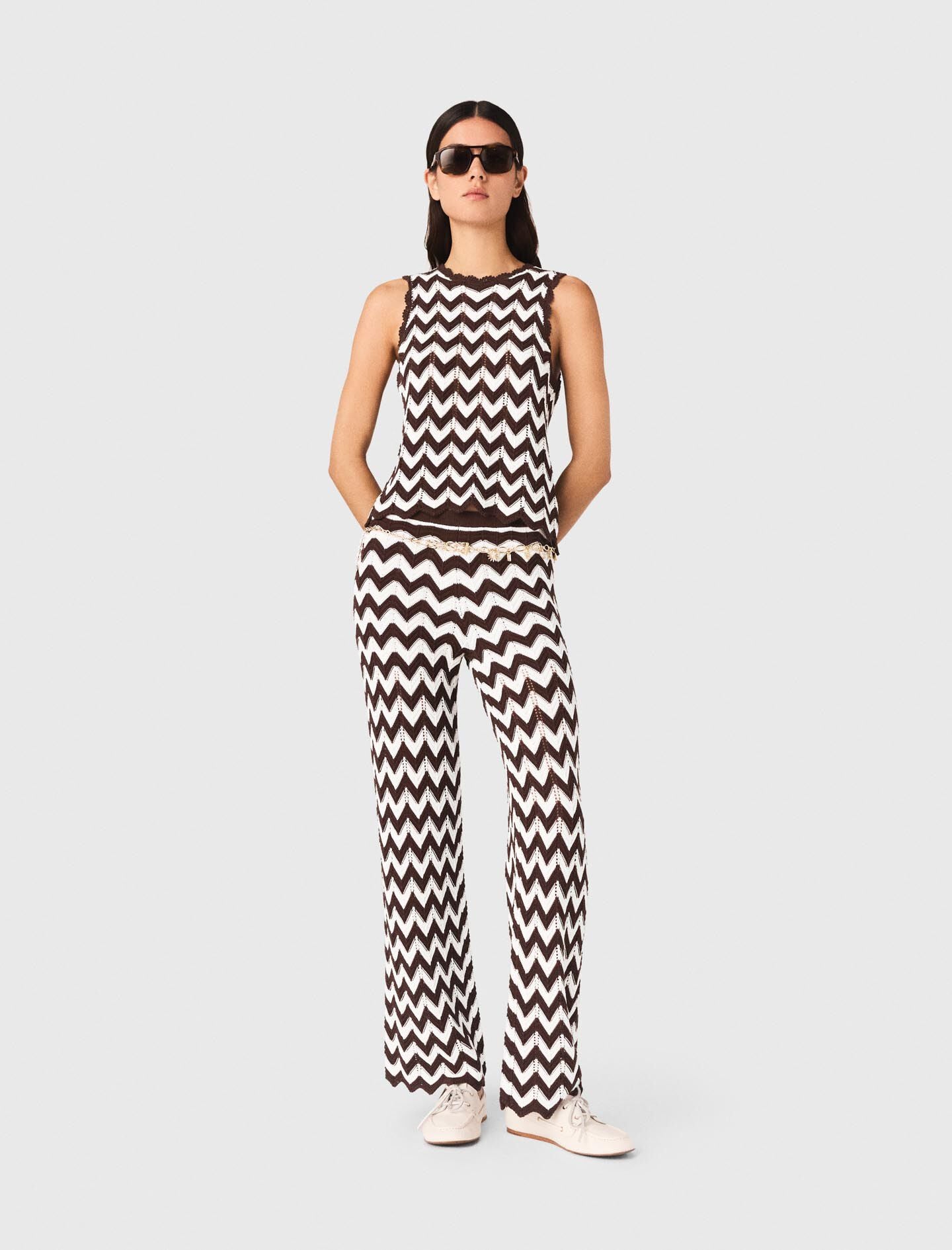 Maje Online / Zigzag crochet top