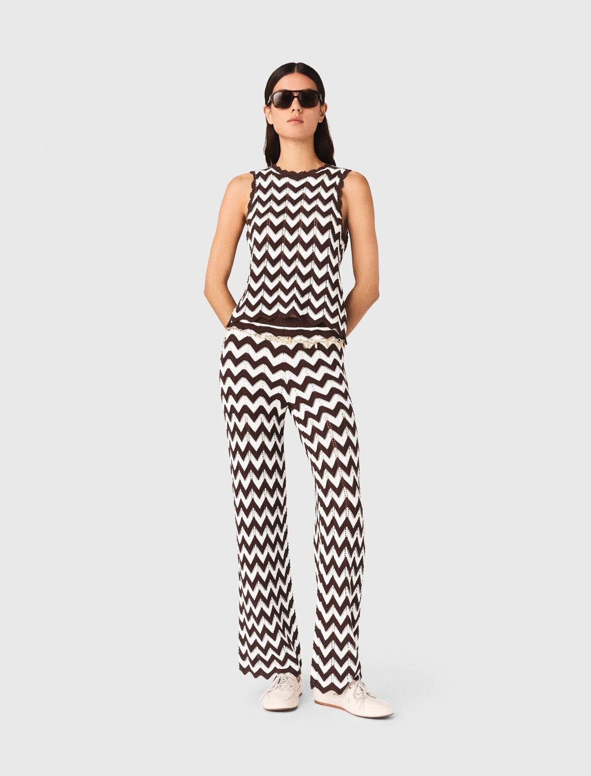 Maje Online / Zigzag crochet top