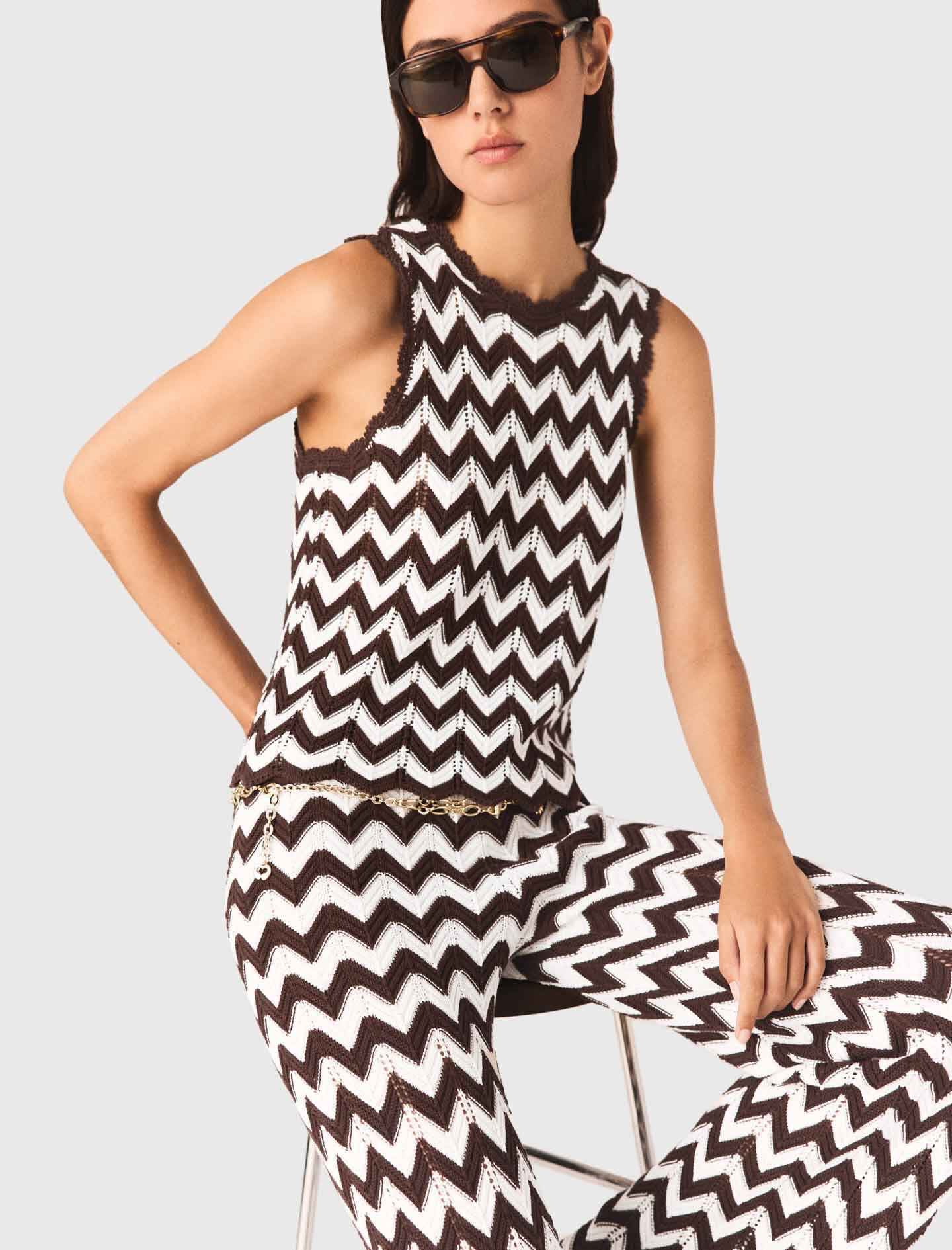 Maje Online / Zigzag crochet top