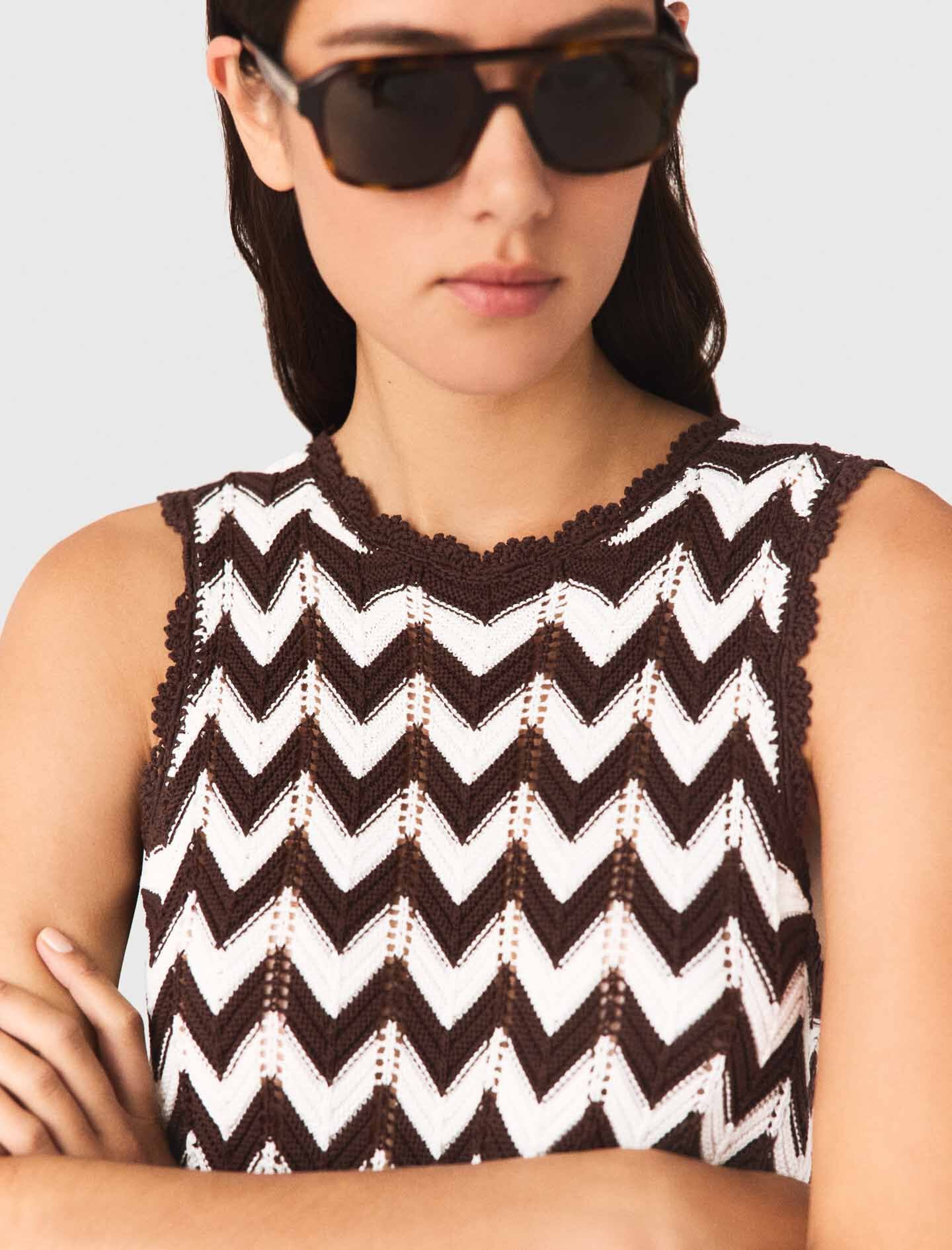 Maje Online / Zigzag crochet top