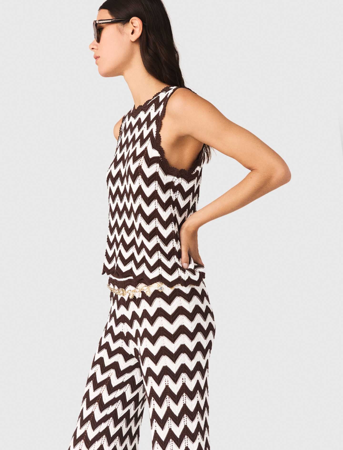 Maje Online / Zigzag crochet top