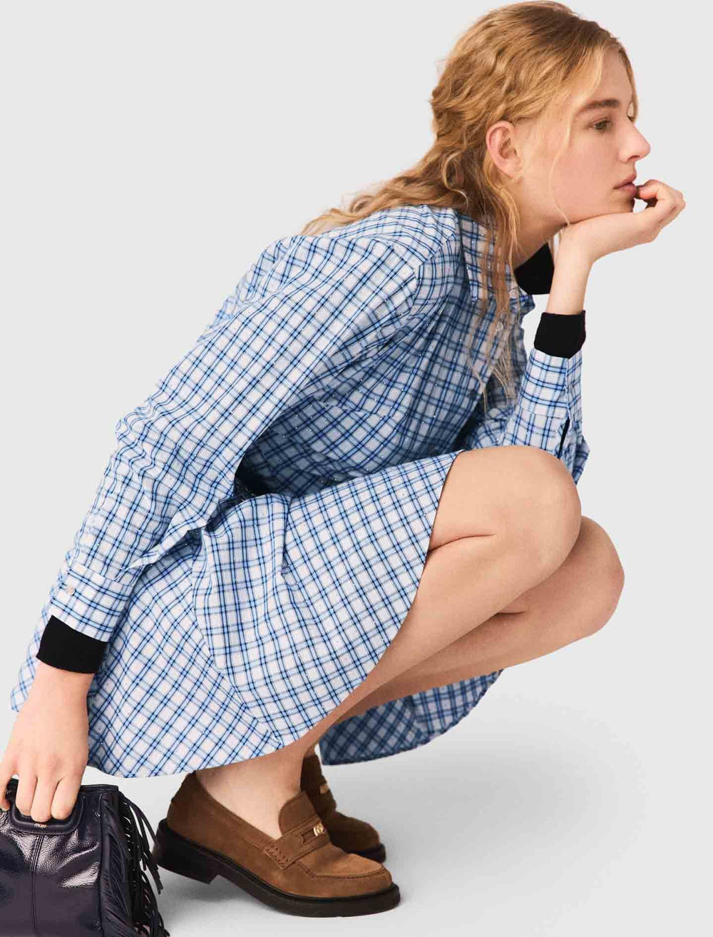 Maje On Sale / Rhinestone Shirt Dress