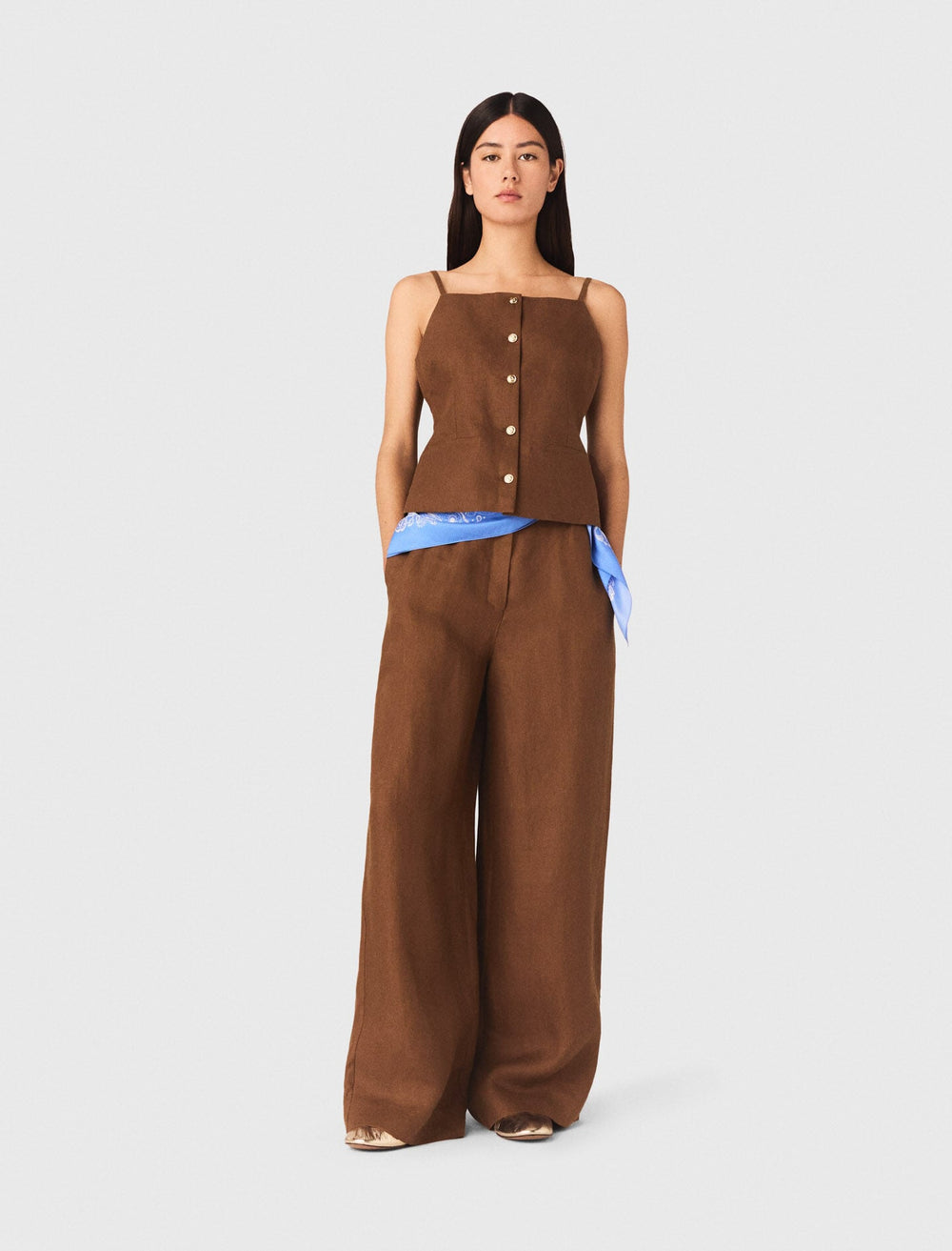 Maje Outlet / Linen blend top