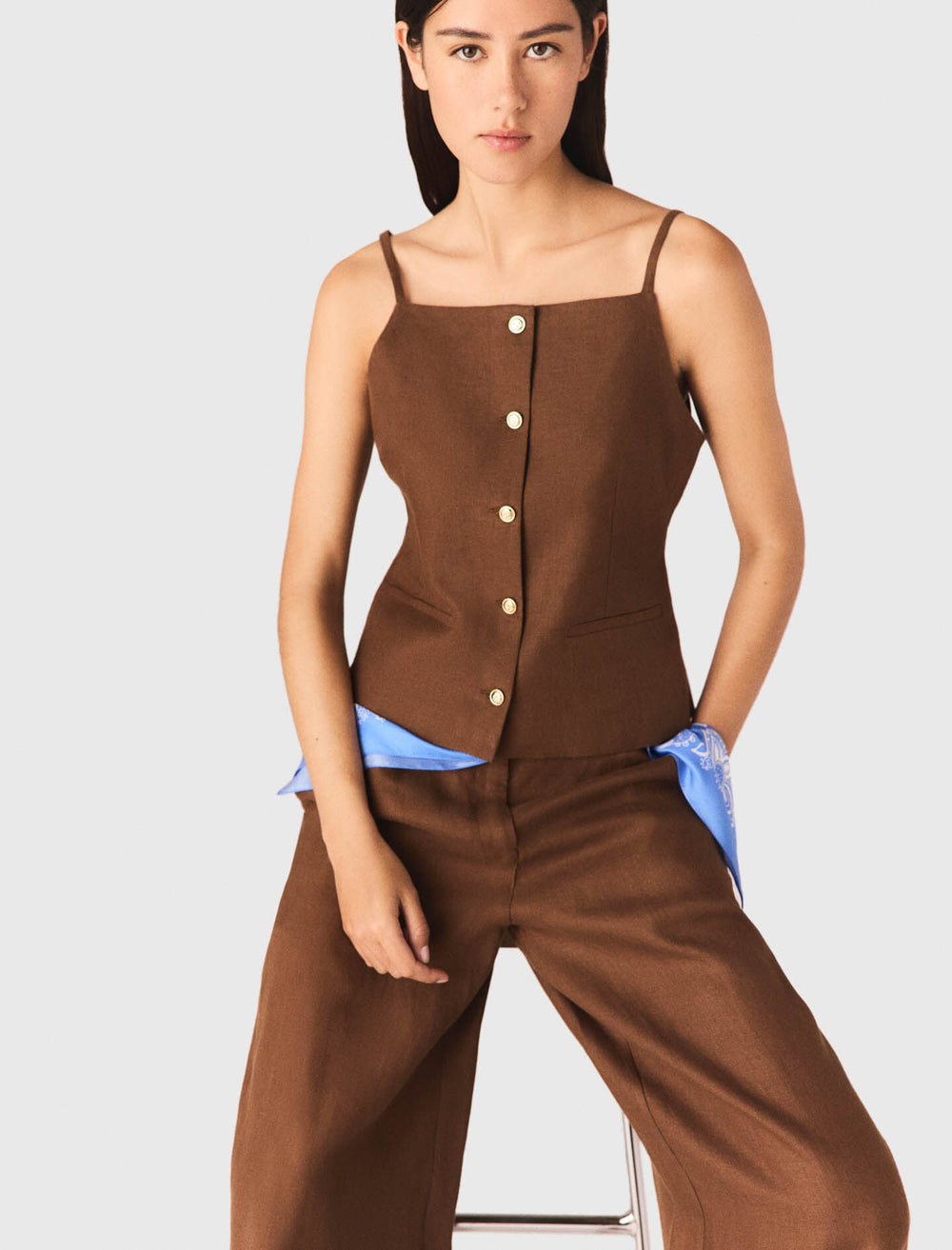 Maje Outlet / Linen blend top