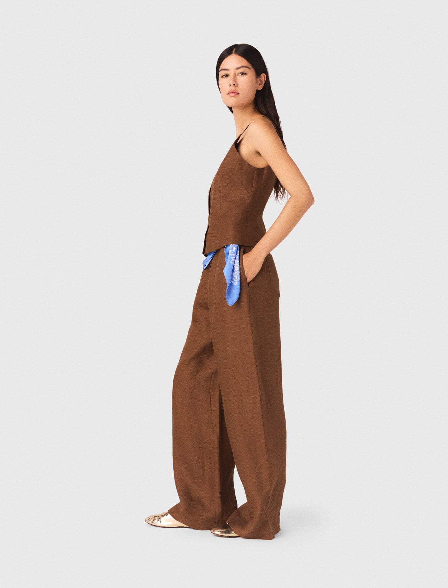 Maje Outlet / Linen blend top