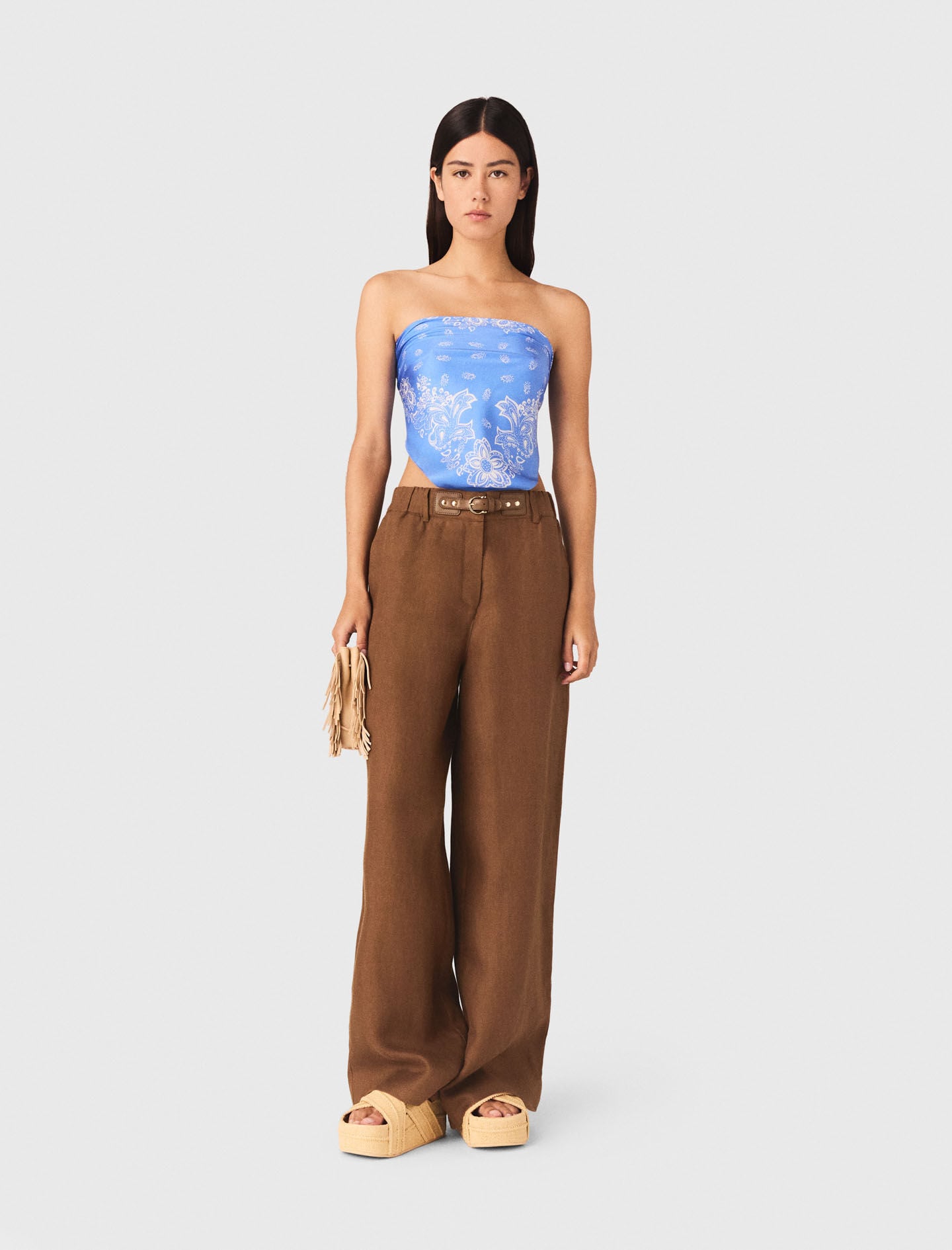 Maje New / Linen-blend trousers