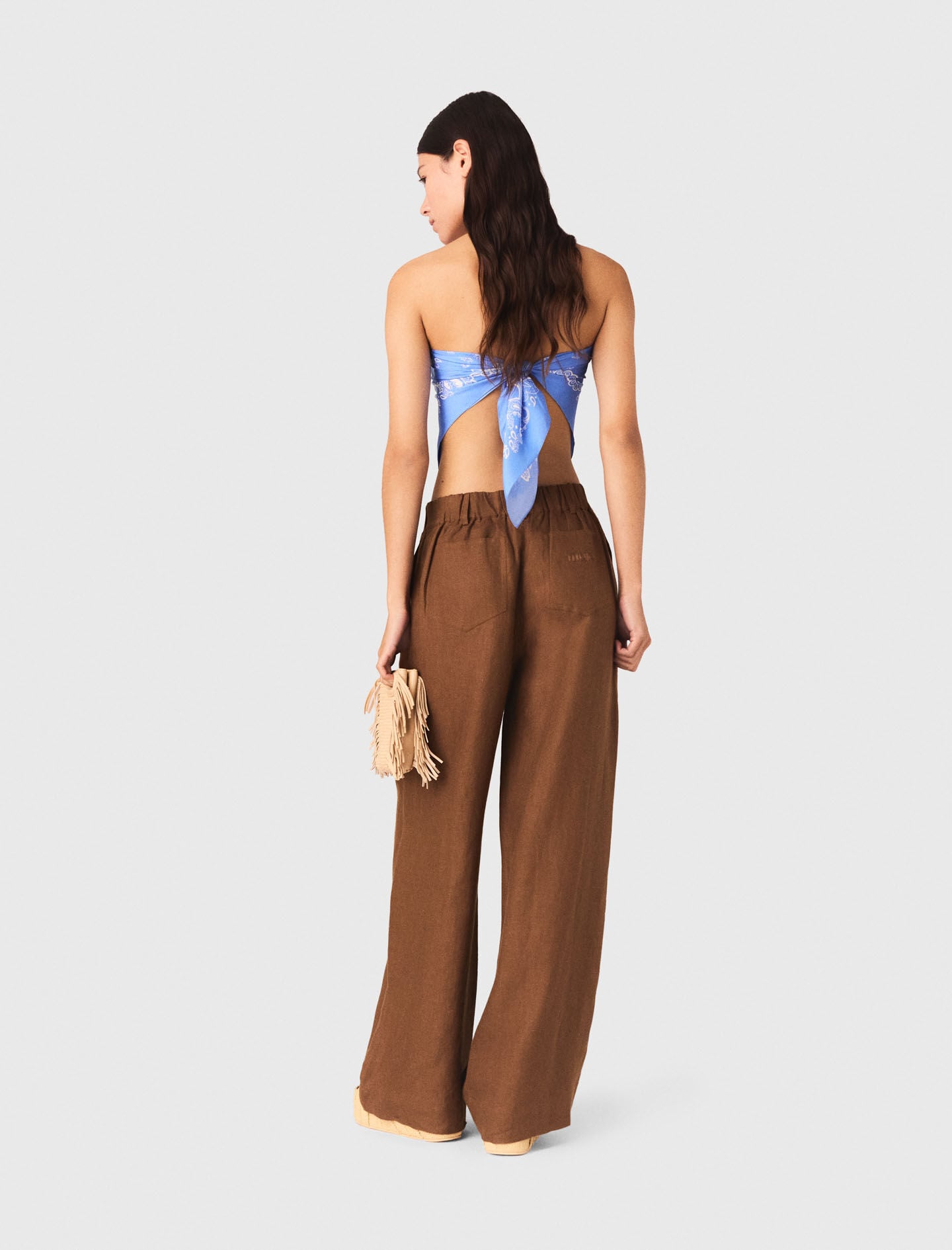 Maje New / Linen-blend trousers