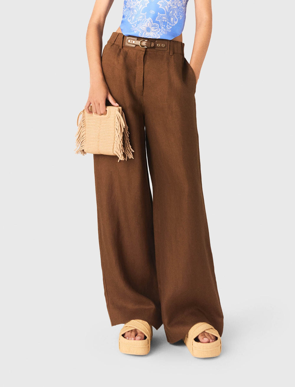 Maje New / Linen-blend trousers