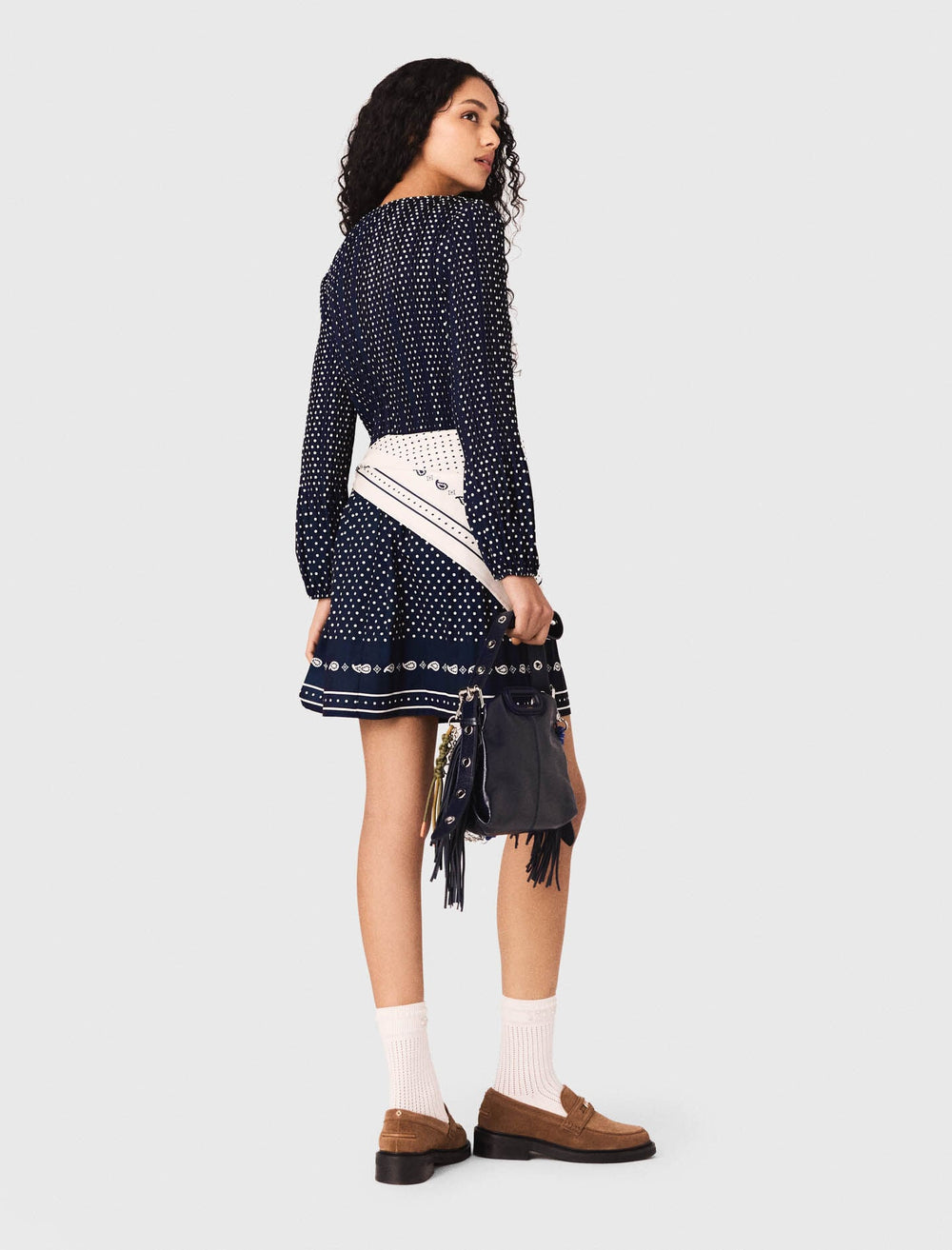 Maje Online / Bandana print pleated dress