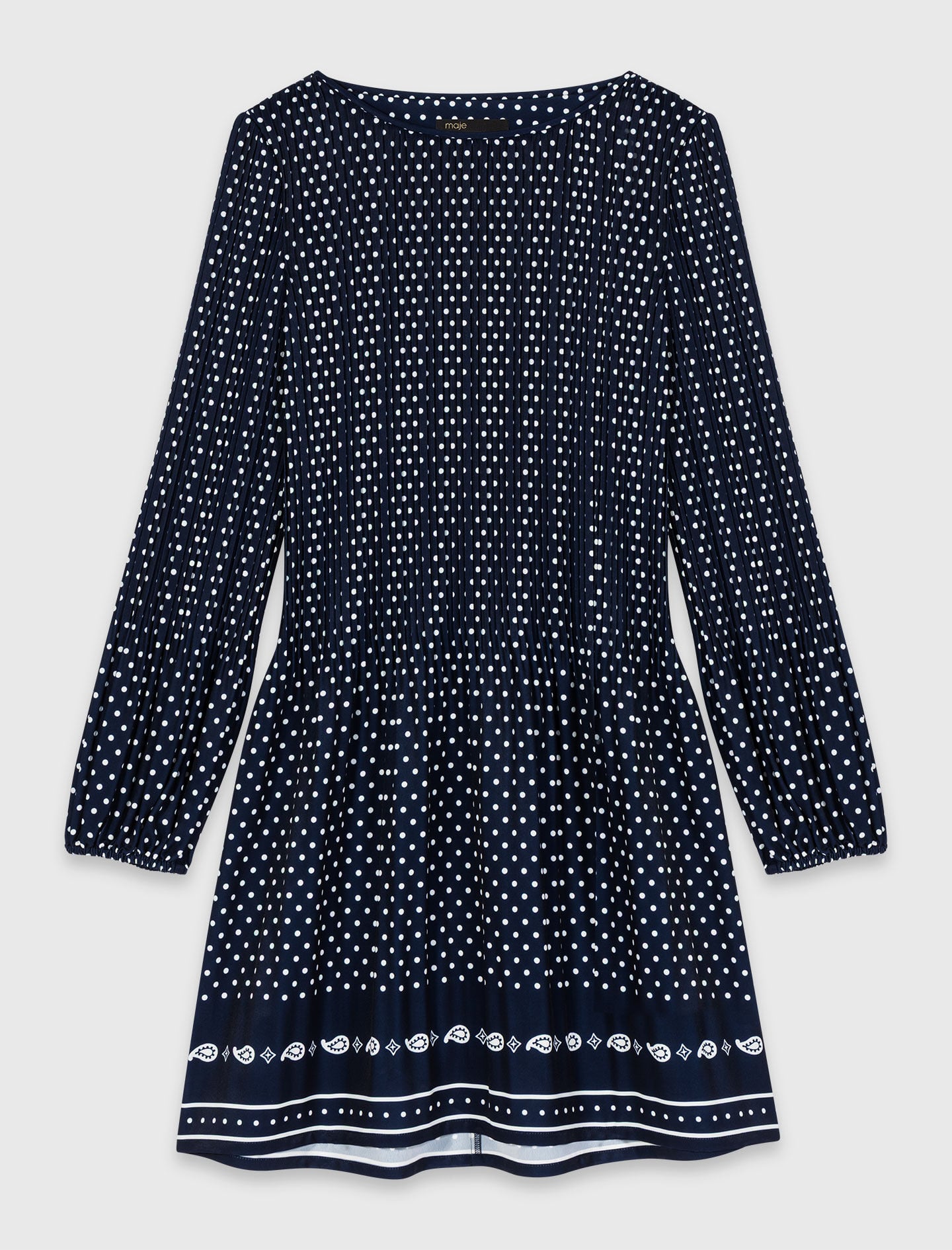 Maje Online / Bandana print pleated dress