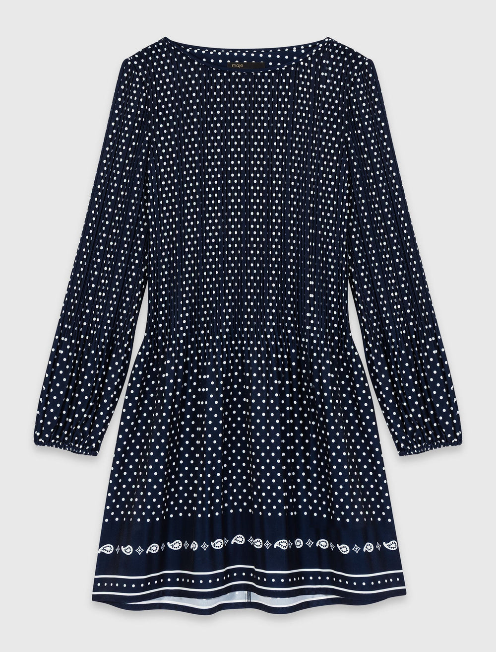 Maje Online / Bandana print pleated dress