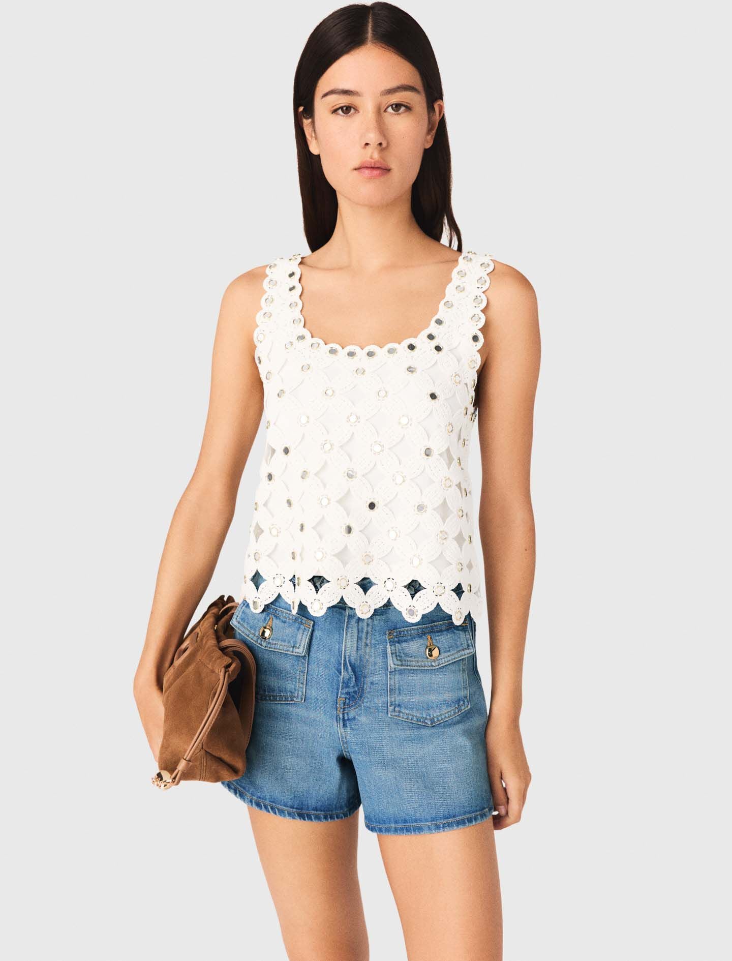 Maje Shop / Mirrored crochet top