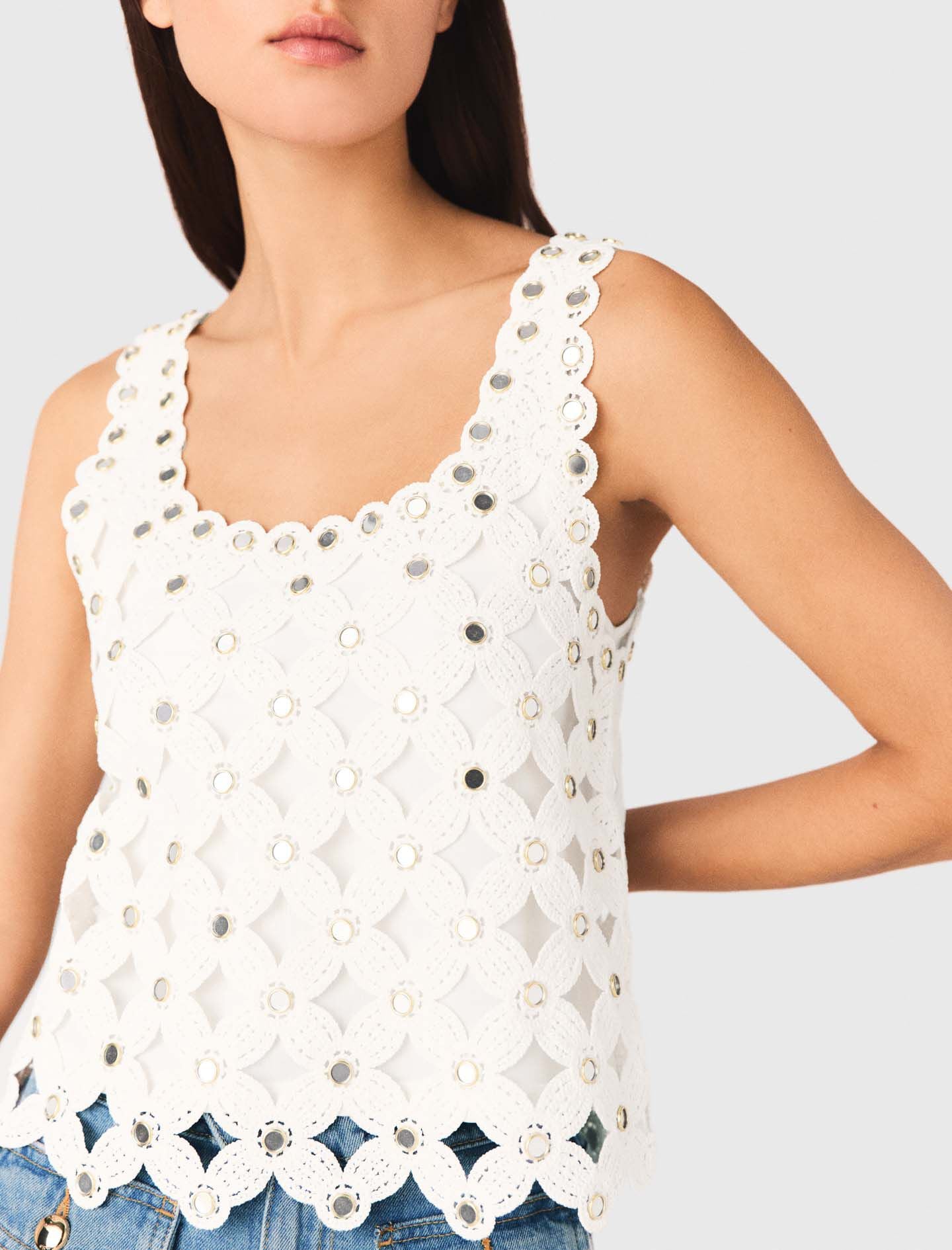 Maje Shop / Mirrored crochet top