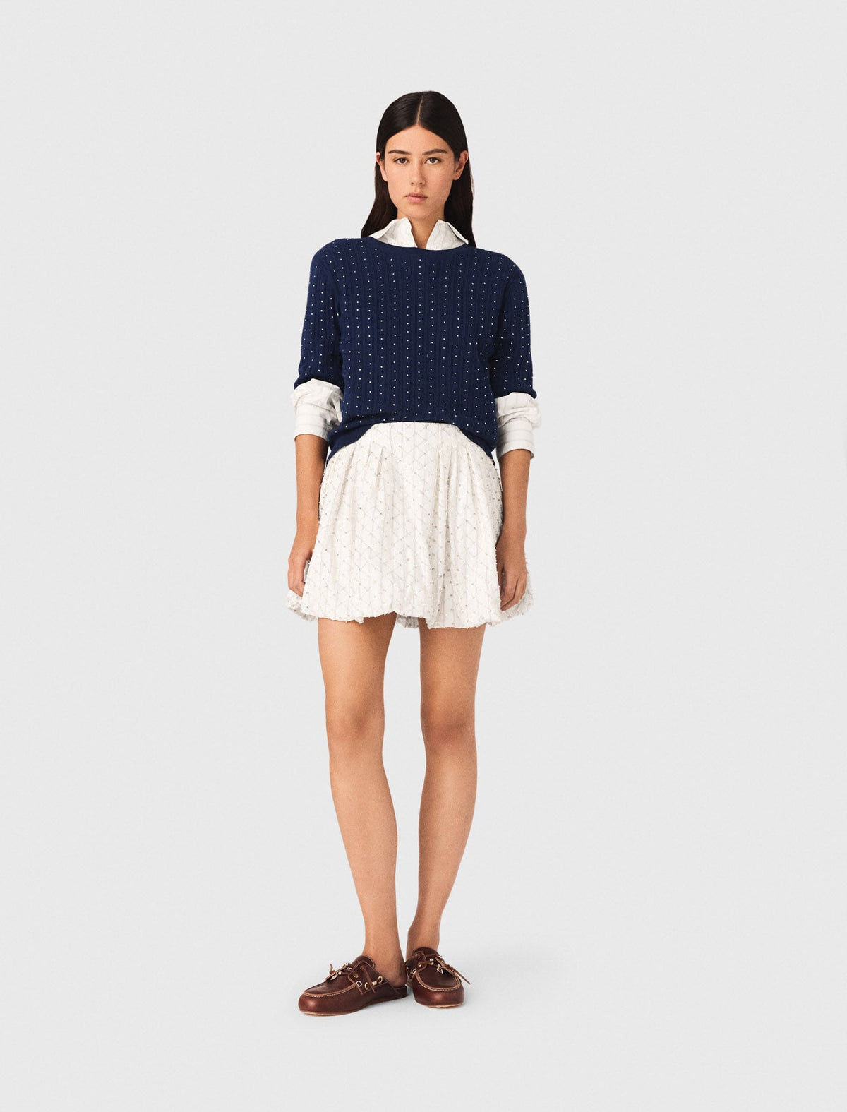 Maje On Sale / Beaded bubble skirt