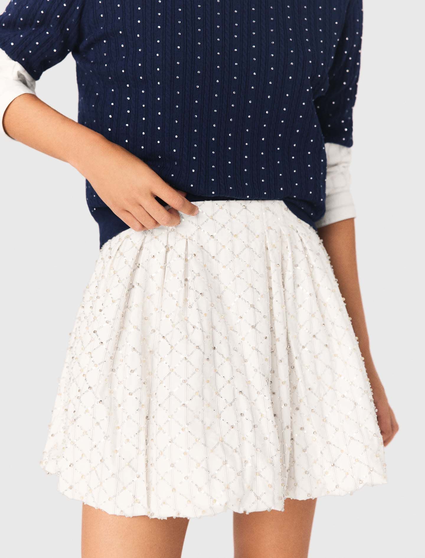 Maje On Sale / Beaded bubble skirt