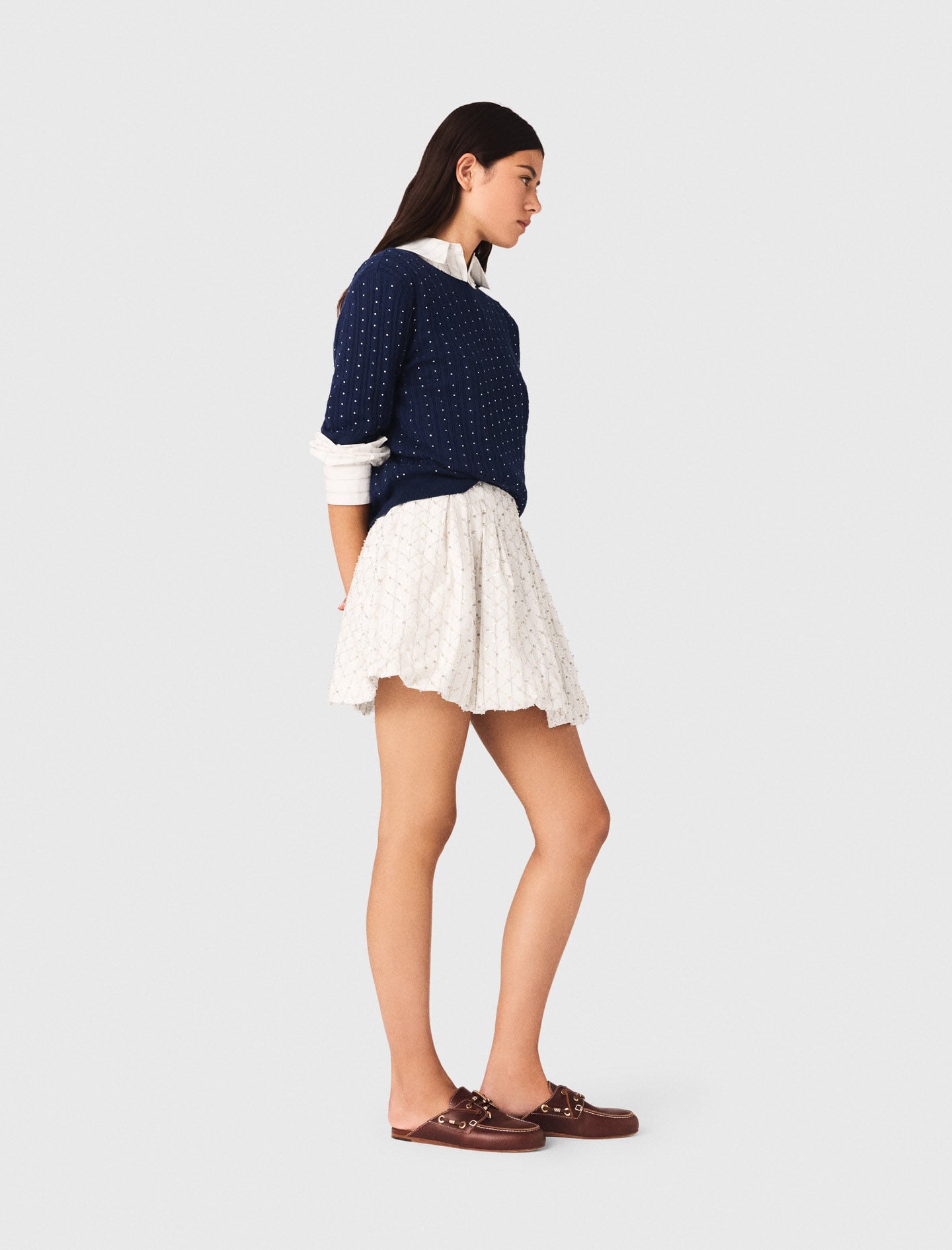 Maje On Sale / Beaded bubble skirt