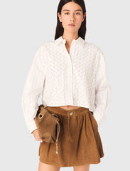 Maje Outlet / Beaded cropped shirt