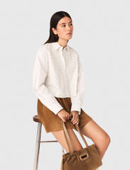 Maje Outlet / Beaded cropped shirt
