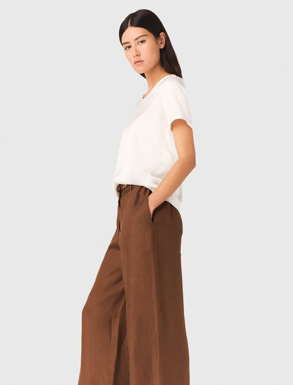 Maje New / Short-sleeved silk top
