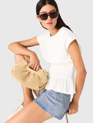 Maje Discount / Fitted pleated T-shirt