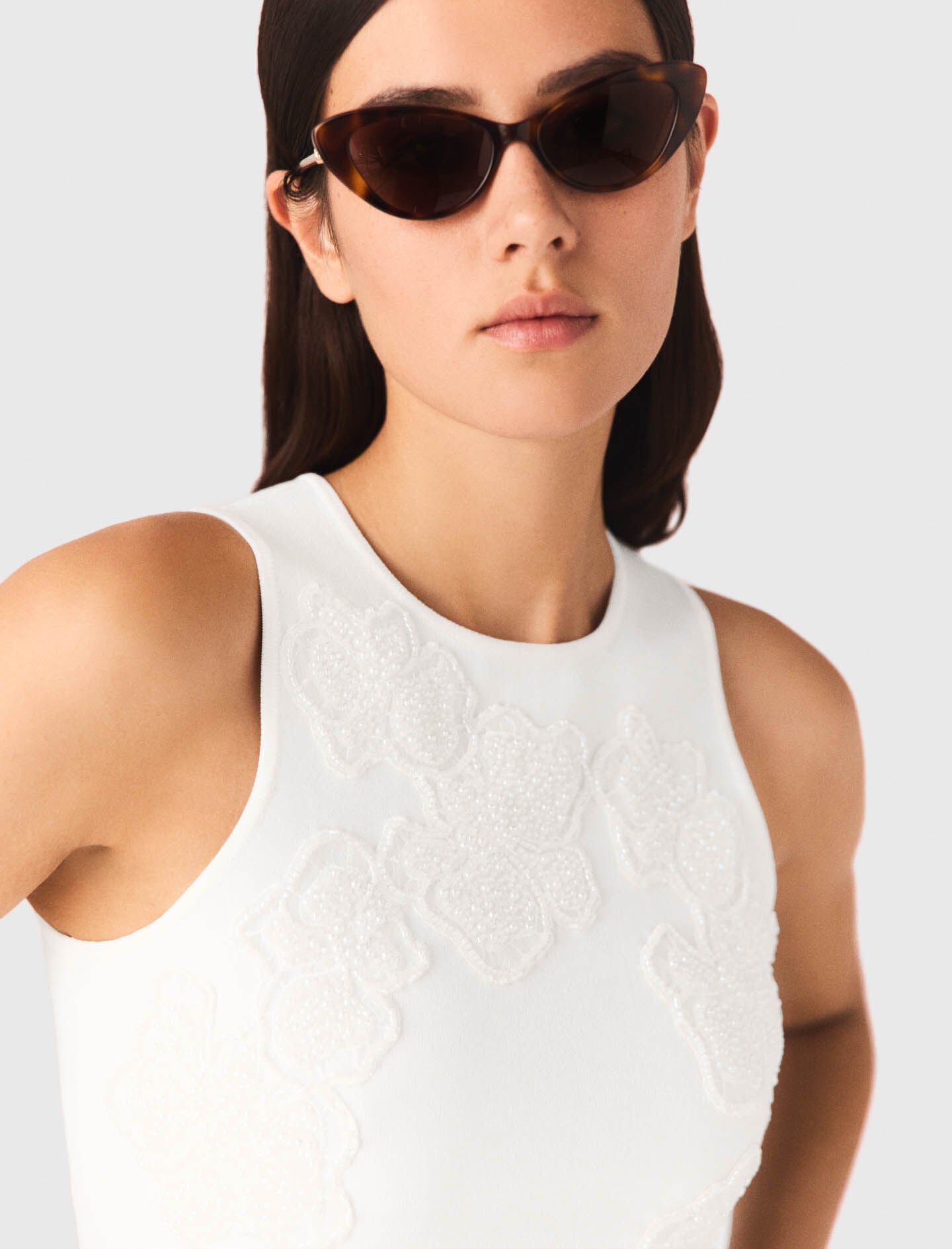 Maje Shop / Beaded embroidered floral dress
