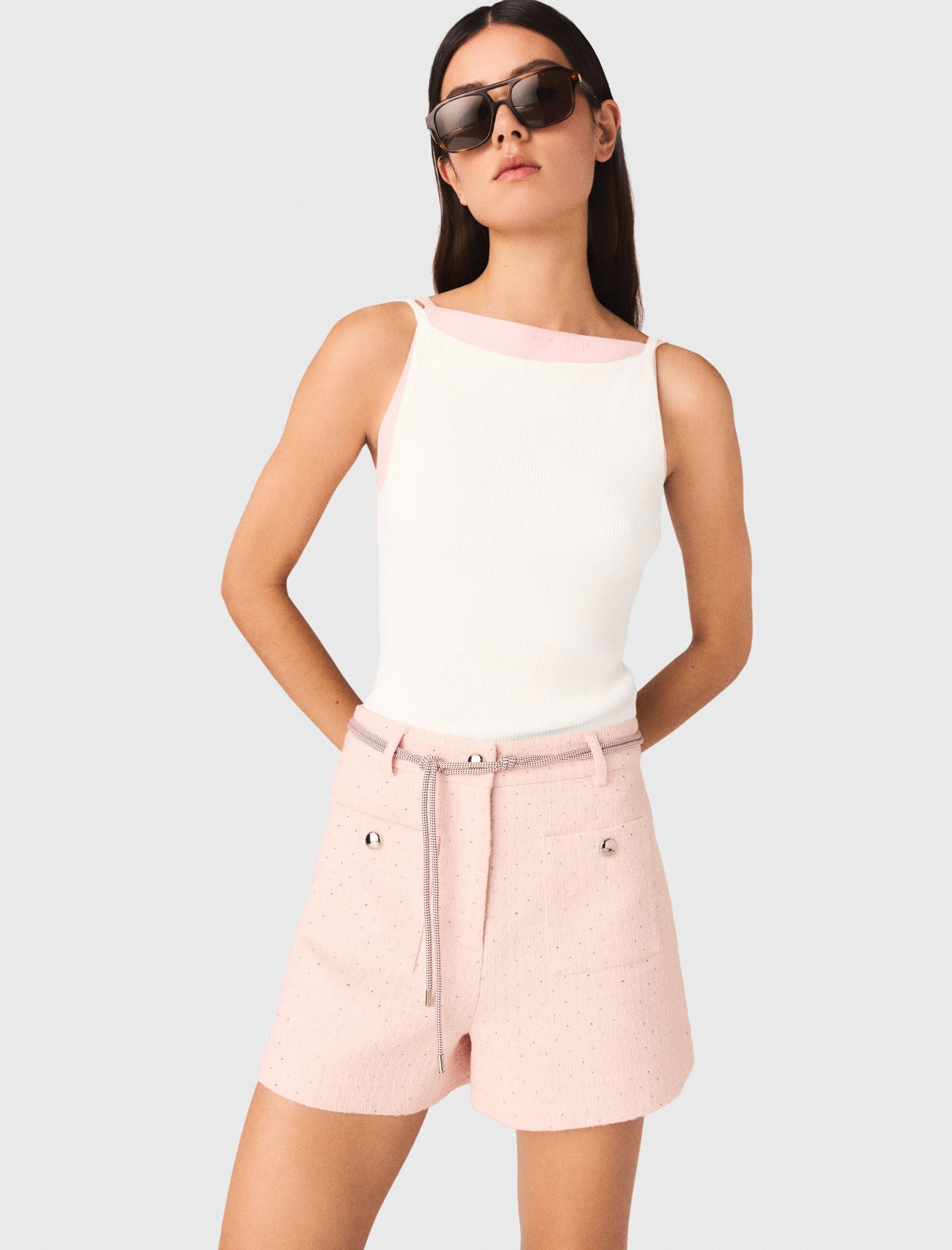 Maje On Sale / High straight-neck top
