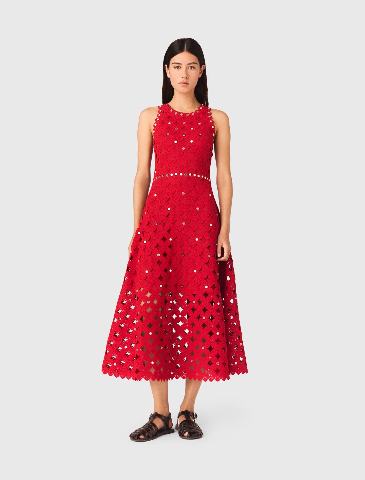 Maje Discount / Mirrored crochet dress