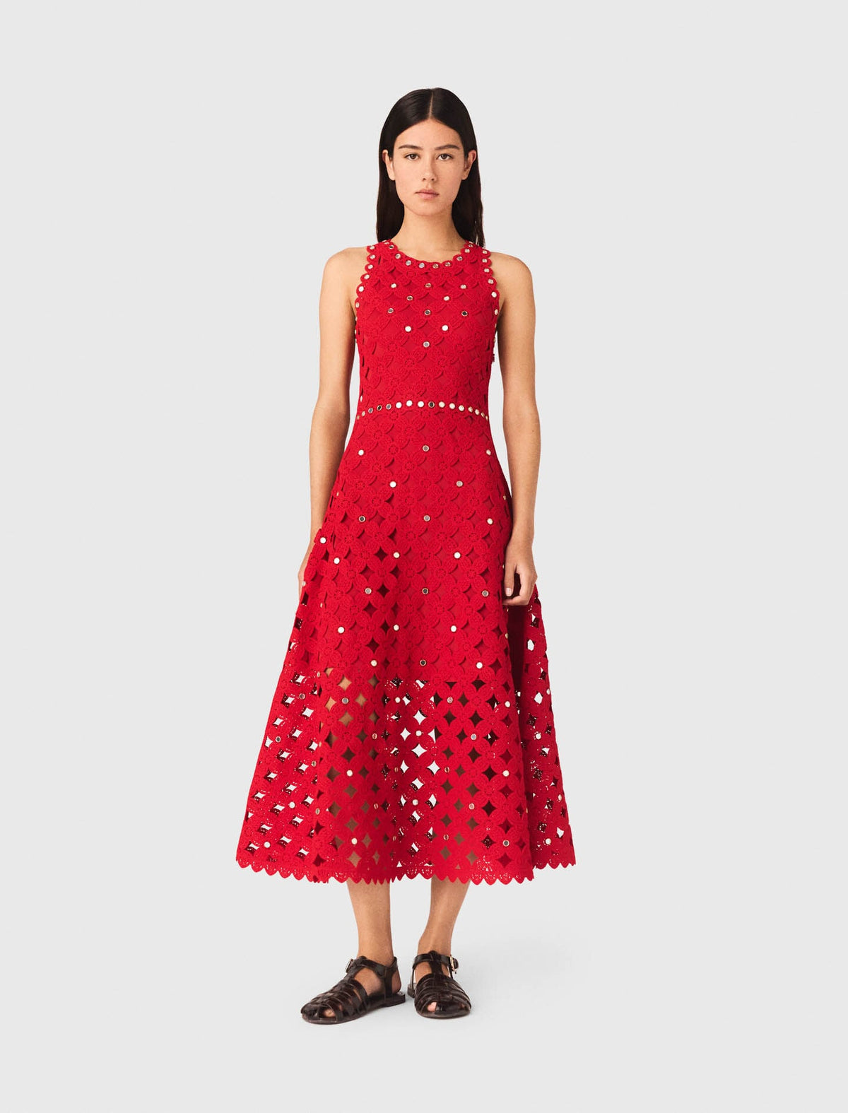 Maje Discount / Mirrored crochet dress