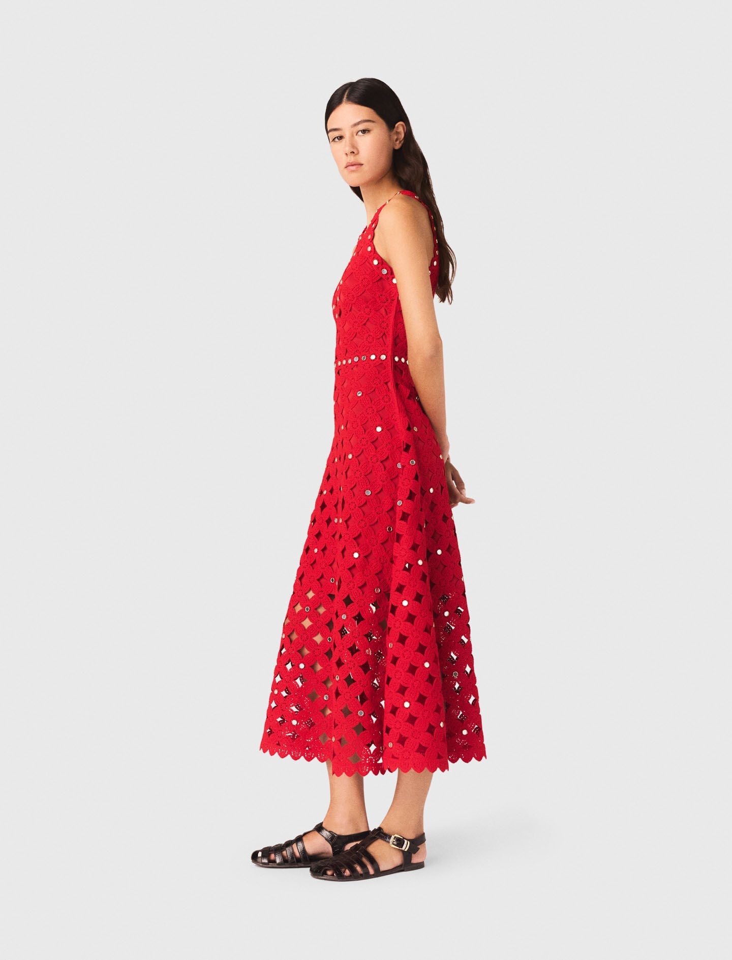 Maje Discount / Mirrored crochet dress