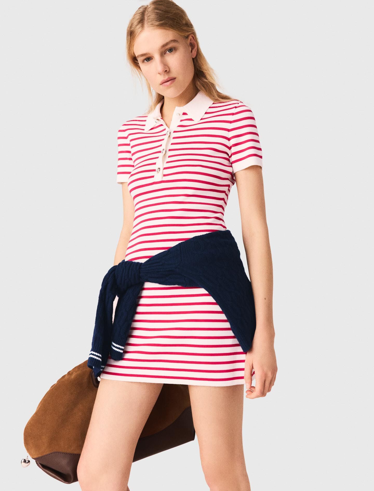 Maje Online / Striped polo dress