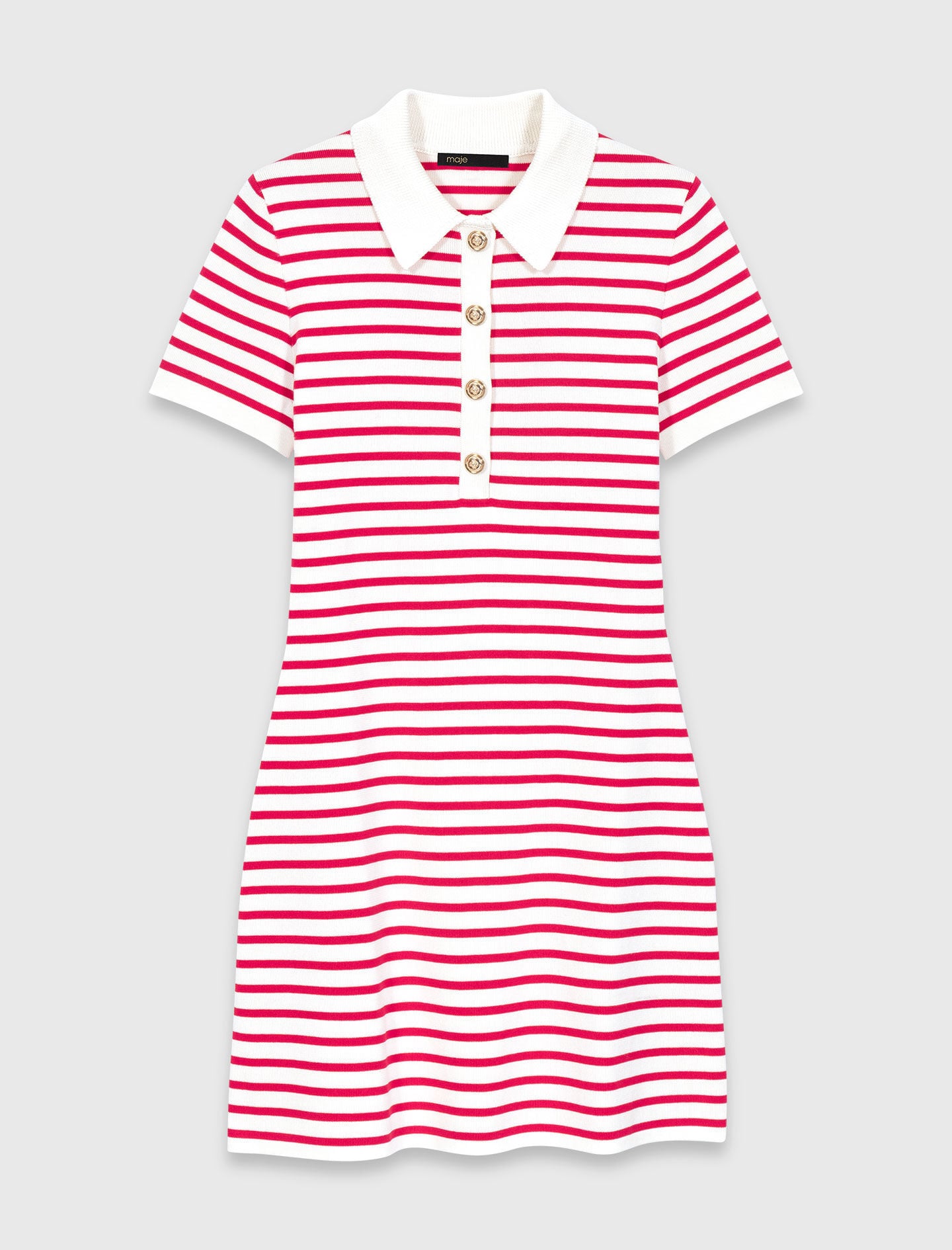 Maje Online / Striped polo dress