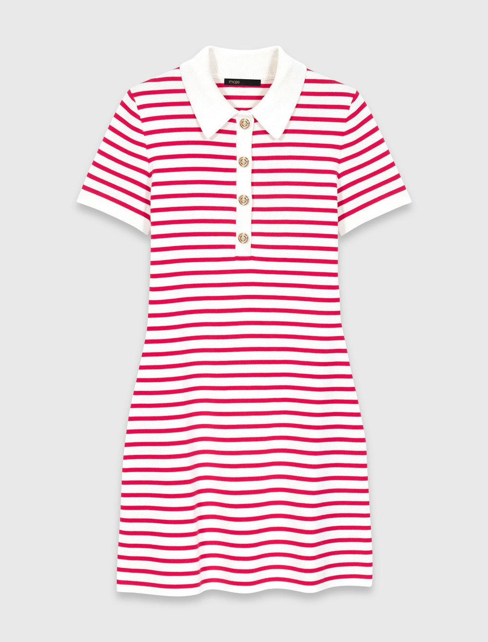 Maje Online / Striped polo dress