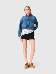 Maje Sale / Denim bomber jacket