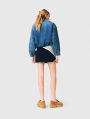 Maje Sale / Denim bomber jacket