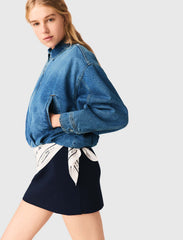 Maje Sale / Denim bomber jacket