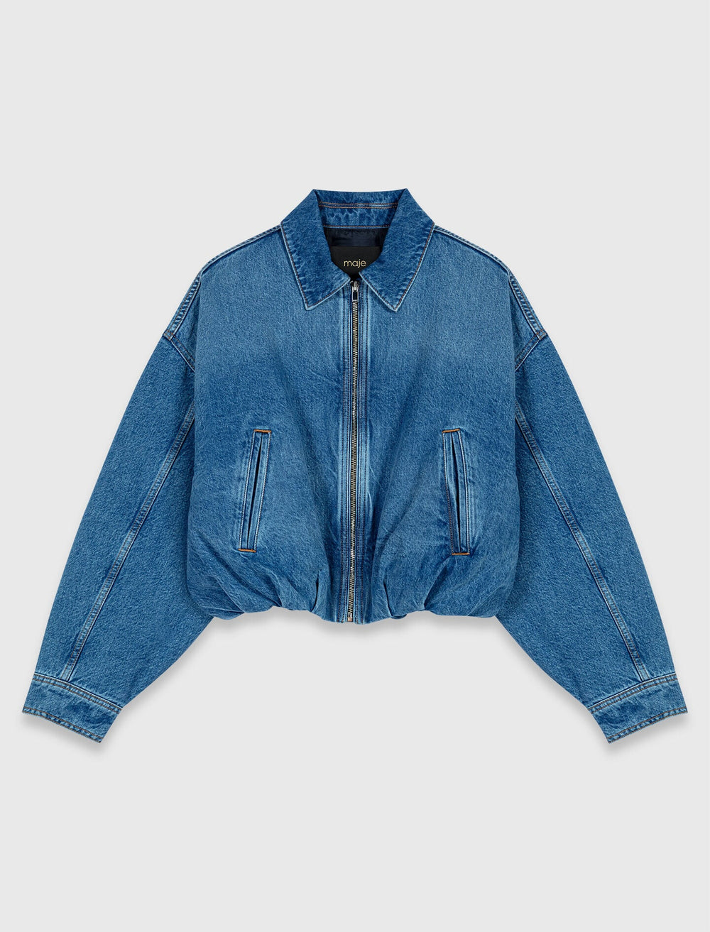 Maje Sale / Denim bomber jacket