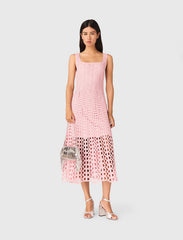 Maje Outlet / Rhinestone crochet midi dress