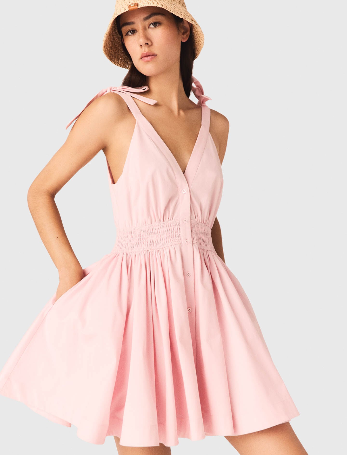 Maje Online / Short flared cotton dress