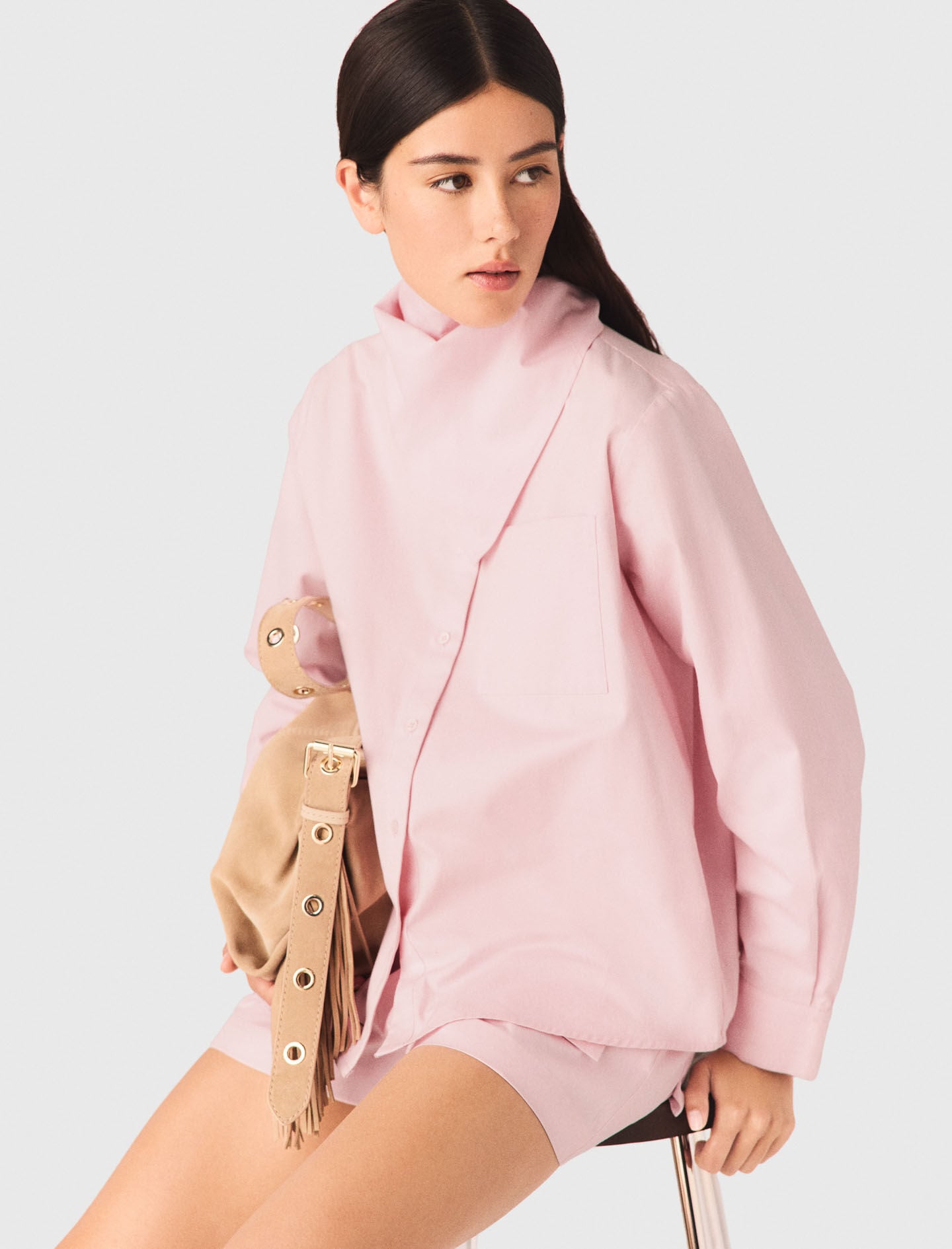 Maje Shop / Shirt with removable scarf