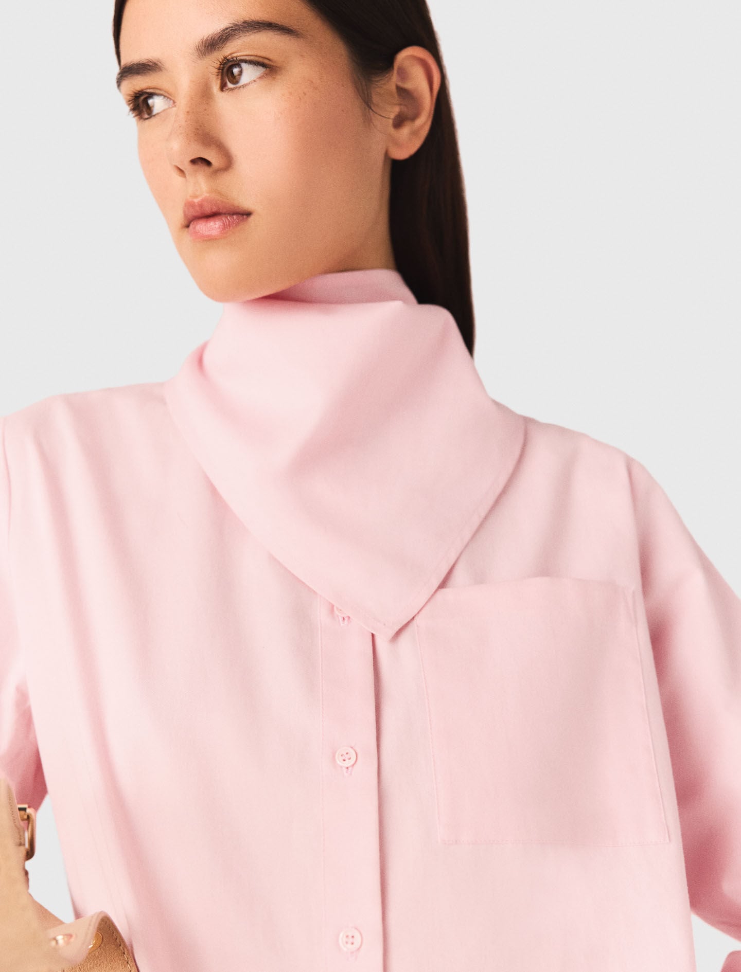 Maje Shop / Shirt with removable scarf