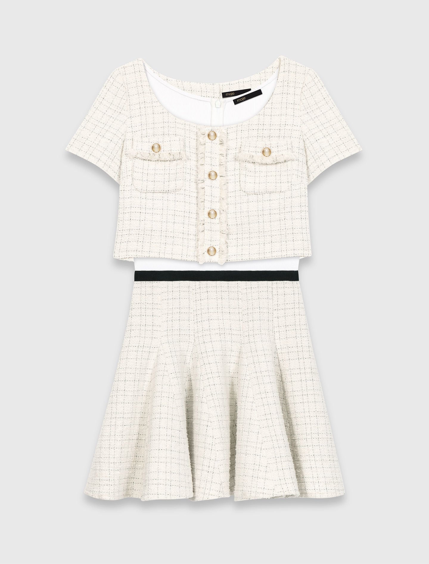 Maje Online / 2-in-1 tweed dress