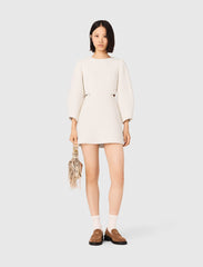 Maje Sale / Short balloon-sleeve tweed dress