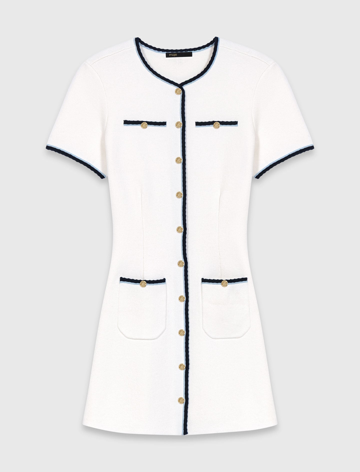 Maje On Sale / Short dress with contrasting trim