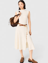 Maje Outlet / Ribbed dress with side slit