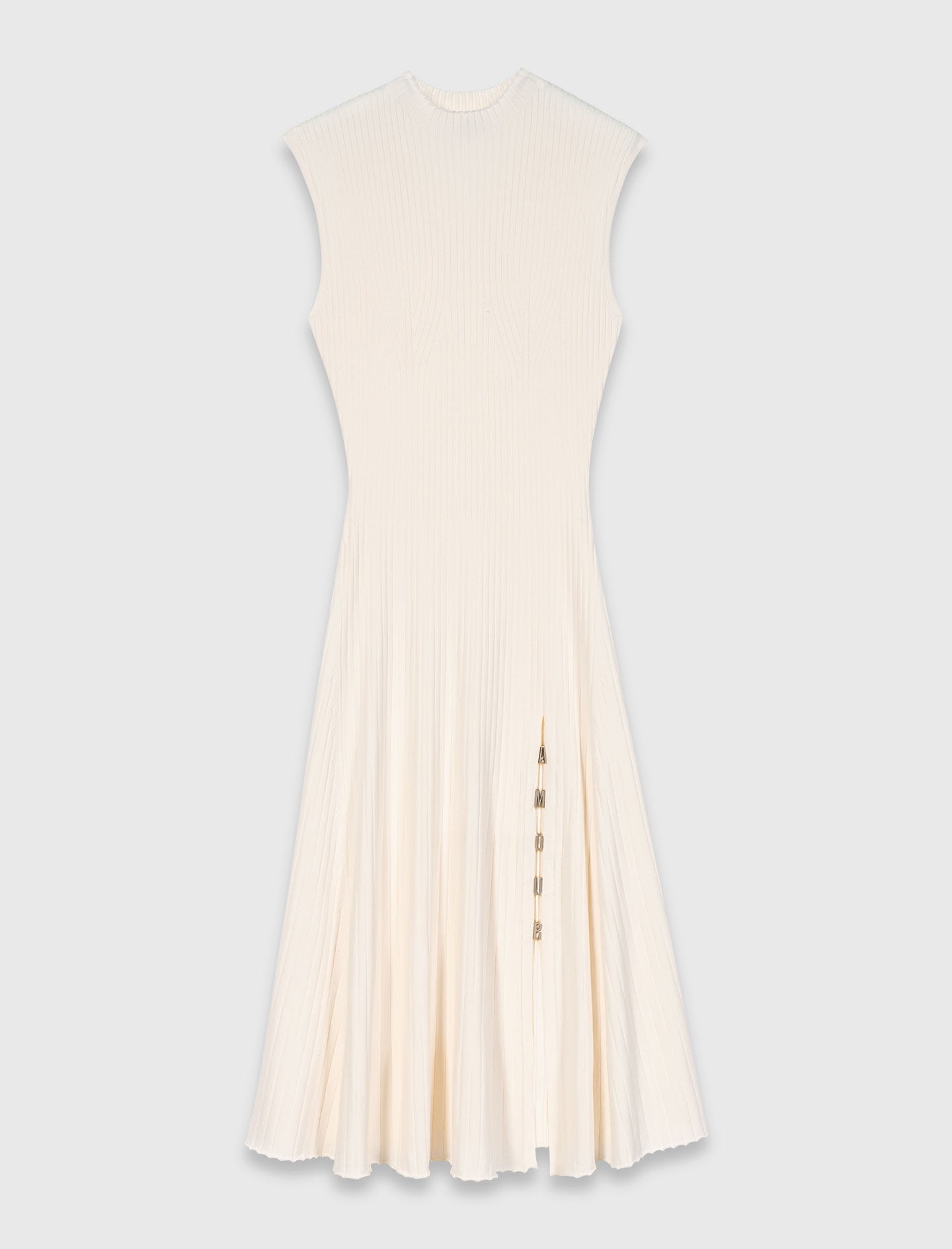 Maje Outlet / Ribbed dress with side slit