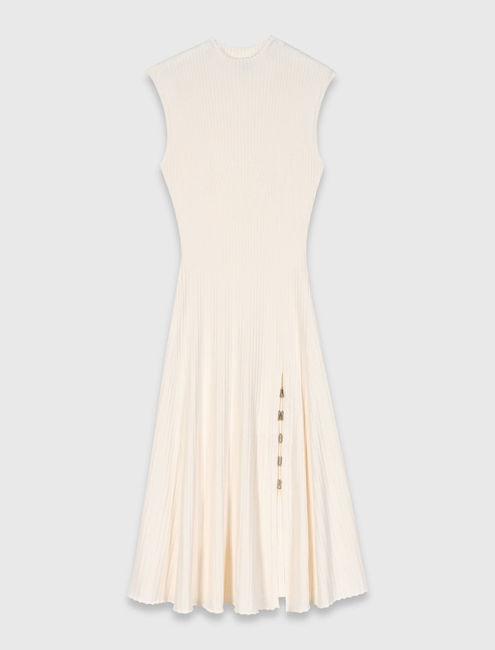 Maje Outlet / Ribbed dress with side slit